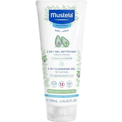 Bild av Mustela 2 i 1 rengöringsgel för normal hud, 200 ml