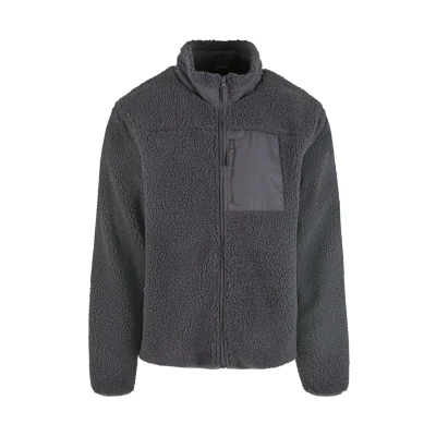 Bild av Urban Classics WITH Stand UP Collar Fleecejacka, Storlek: XL, Cloudgrey