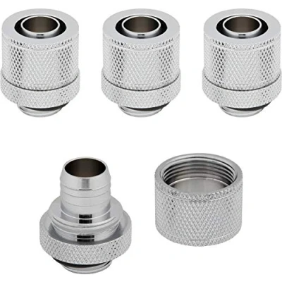 Bild av Corsair Hydro X Series XF Compression 10/13mm (3/8&quot; / 1/2&quot;) ID/OD Fittings Four Pack Chrome