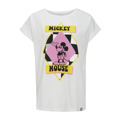 Bild av Re:Covered Mickey Mouse Tshirt med print, Storlek: Large, Ecru