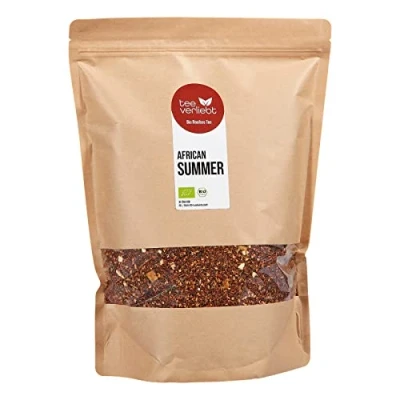Bild av FRUTEG Organisk Rooibos teafrikansk sommar 1000 g Loser Bio Rotbrush Tea Exotisk smak till Orange &amp; Mango Från ekologisk odling 1 kg