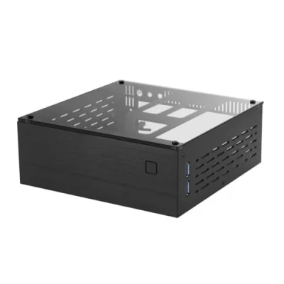 Bild av Heilanole A01 Aluminium Mini ITX HTPC Stationär Datorchassi Svart Härdat Glas DIY PC Fodral