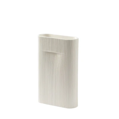 Bild av Muuto Ridge Vase Vas Medium Off White W8,5 x L23 H35 cm