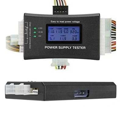 Bild av 20/24 4/6/8 stifts dator Strömförsörjningstestare med LCD skärm för ATX, ITX, BTX, PCI E, SATA