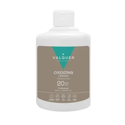 Bild av Valquer kräm stabiliserar 20 band (6%) permanent hårfärg professionell användning frisör vegansk formulering 500 ml
