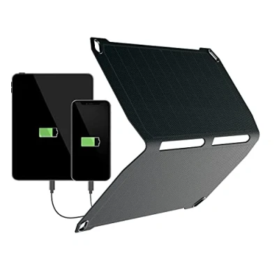 Bild av Sunnybag SUNBOOSTER 14 Bärbar solladdare med watt vikbar, effektiv, vattentät 2 USB utgångar mobiltelefon, surfplatta, powerbank på språng för utomhusbruk, vandring, camping, resor
