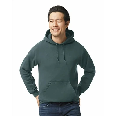 Bild av GILDAN herr Tröja med huva i fleece, stil G18500, Mörk ljung, XL