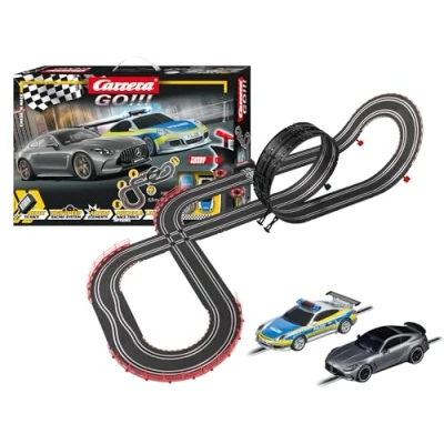 Bild av Carrera GO!!! 20062577 Chase ’n Race Racerbane set, med licensierade slotbilar, upp till 2 spelare, för barn från 6 år och vuxna