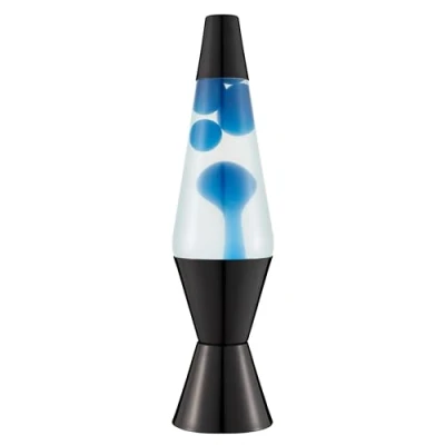 Bild av LAVA® Lava lampa 2313, blått vax, genomskinlig vätska, svart bas och topp, original 14,5 tum märke rorelse