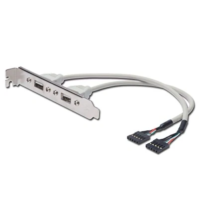 Bild av DIGITUS USB 2.0 fäste 0,25 m 2x IDC (5 stift) (Ut) till A 480 Mbit/s kompatibel Beige