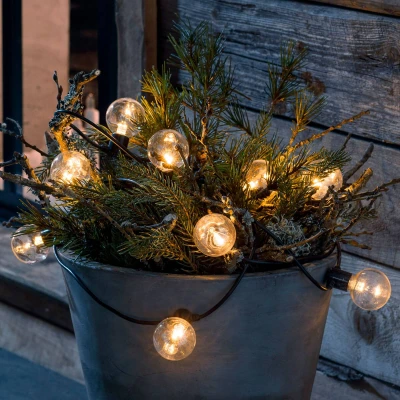 Bild av Konstsmide Christmas LED ljusslinga glödtråds look, bärnsten 10 lampor
