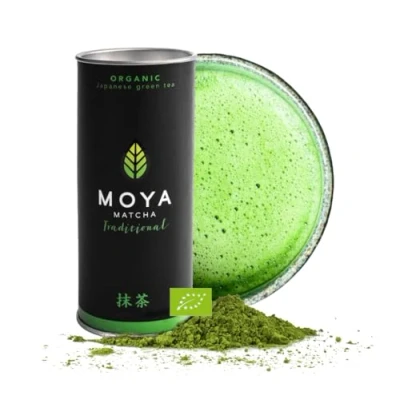 Bild av Moya Matcha Ekologiskt Grönt Tepulver 30g Traditionell Klass (II) Perfekt för att dricka med vatten, latte, smoothies och lemonader