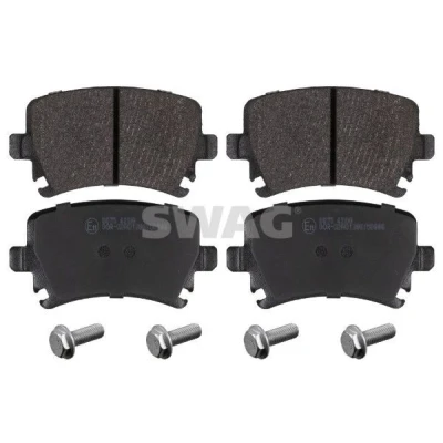 Bild av SWAG 30 91 6540 Jeu de plaquettes frein Essieu arrière contact signal d&#039;usure exclu, préparé pour indicateur avec kit vis