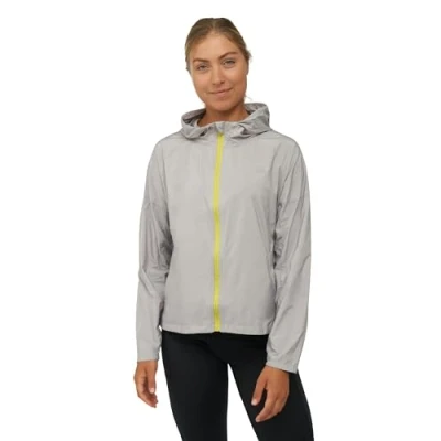 Bild av DANISH ENDURANCE Vindjacka, Återvunnet Material, Fickor, Justerbar Huva, för Dam, 1 Pack, Grå, S