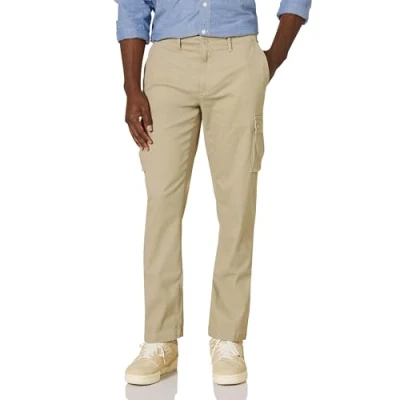 Bild av Amazon Essentials Men&#039;s Stretchiga cargobyxor med rak passform (finns i Big &amp; Tall), Kaki brun, 31W / 32L