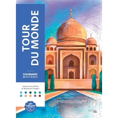 Bild av Coloriages mystères Tour du monde: Coloriez les chiffres et découvrez l&#039;image !