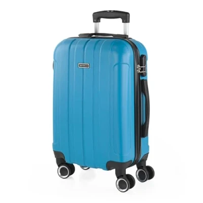 Bild av ITACA Resefall Styv 4 hjul Vagn 63 cm Medium smidig ABS. Resistenta och lätta Handtag Hänglås. Studenter yrkesverksamma, Turkos
