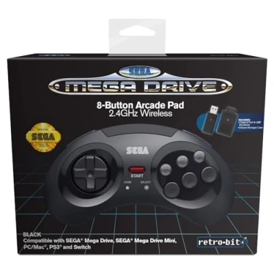 Bild av Retro Bit SEGA MD 8 B 2.4G WL Black