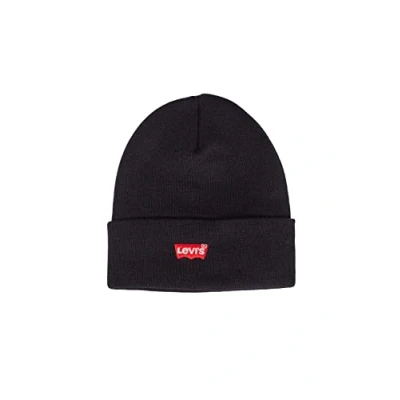 Bild av Levi&#039;s RED Batwing Embroidered Slouchy Beanie Mössa, Storlek: One Size, Regular black