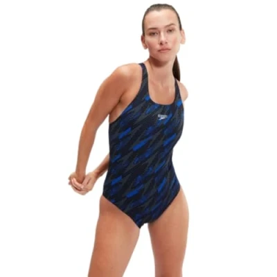 Bild av Speedo Hyperboom Allover Medalist Baddräkt för kvinnor, snabbtorkande, fitness, klorbeständig