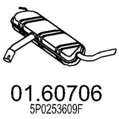 Bild av MTS 01.60706 Bakre ljuddämpare 1010mm SEAT: Leon II Hatchback