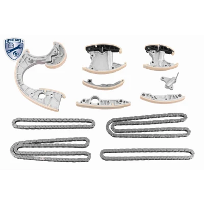 Bild av VAICO V10 10029 BEK Jeu de distribution à chaînes avec coulisses, tendeur Chaîne pour arbre cames Simplex, fermée AUDI: Q7