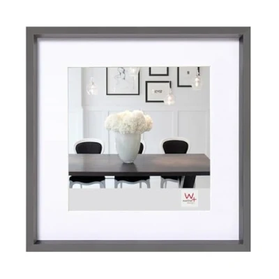 Bild av walther design tavelram stål 20 x cm med passepartout, Steel Style plastram ES220D