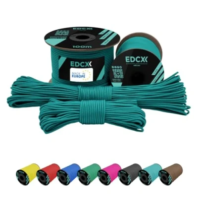 Bild av EdcX 2 mm Nylon Paracord 275 (50 och 100 m) 100% nylonrep, 3 tråds sladd, Nylonsnöre i många färger