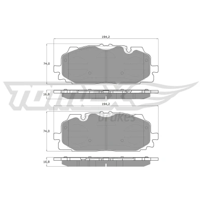 Bild av TOMEX Brakes Bromsbeläggssats, skivbroms TX 18 60 AUDI [A3, A4, A5, A6, A7, A8, Q3, Q5, Q7, Q8, E TRON]; VW [TOUAREG]; CUPRA [FORMENTOR]