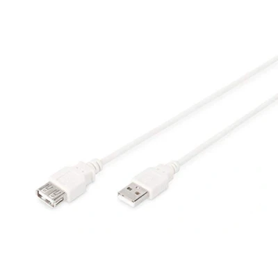 Bild av DIGITUS USB 2.0 förlängningskabel 1,8 m A (Pl) till (Ut) 480 Mbit/s anslutningskabel, kabel Beige