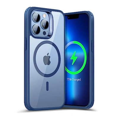 Bild av ESR för iPhone 13 Pro fodral, MagSafe telefonfodral kompatibelt med Pro, magnetisk trådlös laddning, förstärkt droppskydd, repbeständig baksida, klassisk serie, klarblå