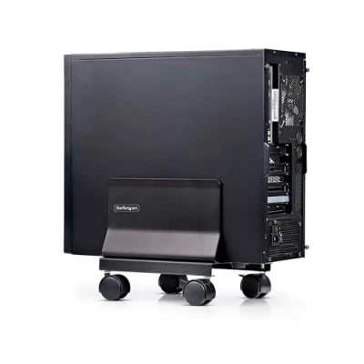 Bild av StarTech.com computer Tower cart Rolling CPU Caddy w/ Wheels Adjustable for personal black 21 kg