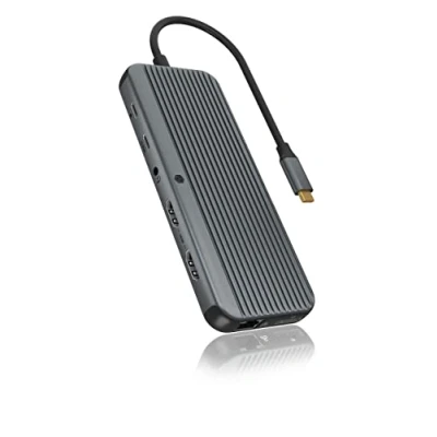 Bild av RaidSonic ICY BOX IB DK4060 CPD docking station USB C 3.2 Gen 2 x HDMI DP GigE
