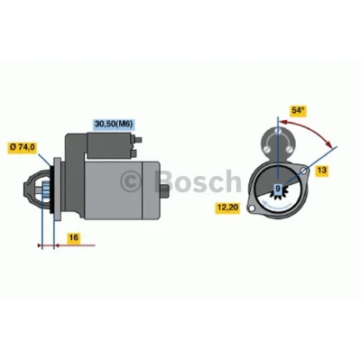 Bild av BOSCH 0 986 018 830 Démarreur 12 0,9 9 MINI: 3/5 portes, Cabriolet