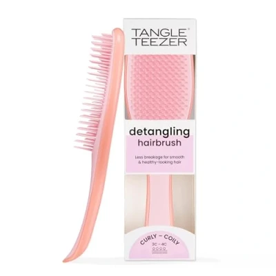 Bild av Tangle Teezer Naturligt lockigt utredande hårborste för 3C till 4C hår, persika och rosa
