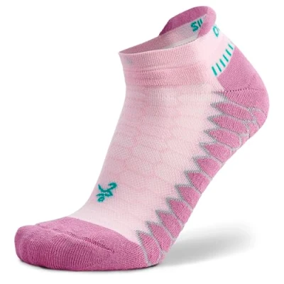 Bild av Balega Unisex Silver No Show Kompression Fit Performance Atletisk Löparstrumpor för Män och Kvinnor (1 par), Svart, Stor (förpackning med 1), Superrosa, S
