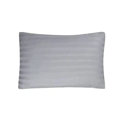 Bild av Sleepdown hotellkvalitet hemmafru örngott 100% bomull satin rand 2 pack lyxiga kuddöverdrag supermjuka grå (48 cm x 74 cm), 5056557514076, örngott, 48