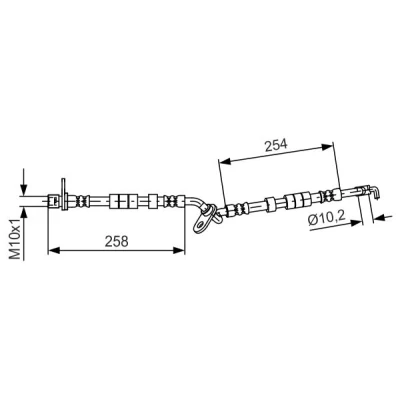 Bild av BOSCH 1 987 481 595 Flexible De Frein 512, 258, 254 M10x1 MAZDA: 6 Berline, 5 portes, Break