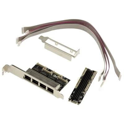 Bild av KALEA INFORMATIQUE M2 4 port gigabit Ethernet LAN kontrollkort för M.2 typ PCIe M eller B+M nyckel, Realtek RTL8111H chipset