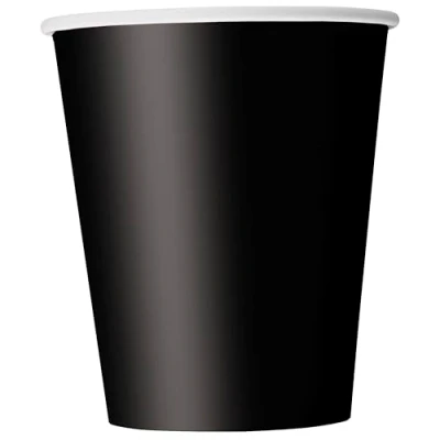 Bild av Unika 32046EU plastfria papperskoppar 266 ml svart färg 14 antal (paket med 1)