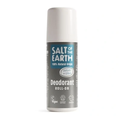 Bild av Natural Deodorant Roll On for men by Salt of the Earth, Pure Armour Vetitver &amp; Citrus Vegansk, Långvarigt Skydd, Godkänd av Leaping Bunny, Tillverkad i Storbritannien 75 ml