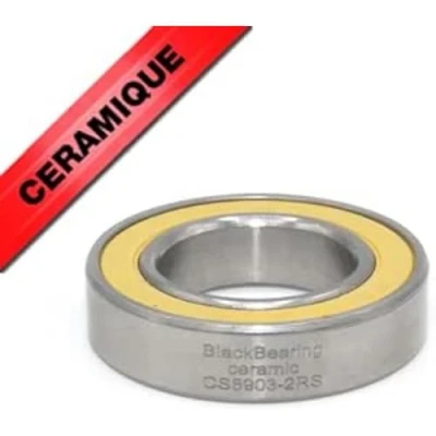 Bild av Black Bearing Lager Keramisk 6903 2rs Silver 17 x 30 7 mm