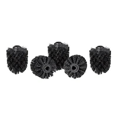 Bild av Relaxdays Toalettborsthuvud set om 5, lösa toalettborstar med tråd 12 mm, ersättningsborsthuvud diameter 8 cm, svart, x 9 cm