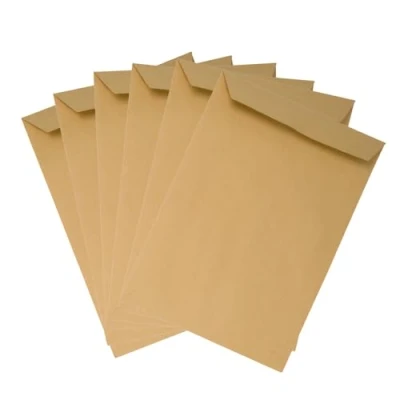 Bild av Emerson 50 x kuvert DIN C4 brun 229 324 mm 90 g stora utan fönster rak flik självhäftande maxibrev A4 brevkuvert brev envelope big