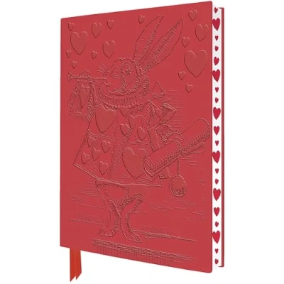 Bild av Alice in Wonderland: White Rabbit Artisan Art Notebook (Flame Tree Journals): Unser hochwertiges, liniertes Blankbook mit Softcovereinband aus ... künstlerisch gestaltetem Buchschnitt
