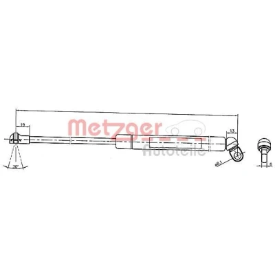 Bild av METZGER 2110376 Vérin de coffre 540 347 BMW: 5 Berline