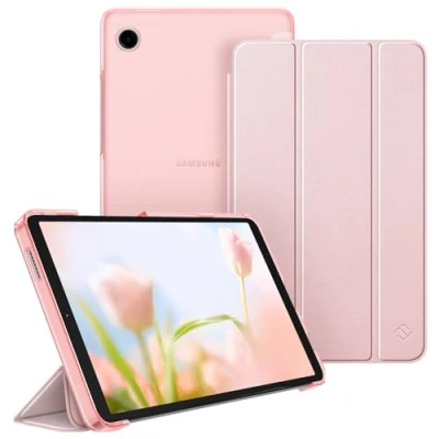 Bild av Fintie Fodral för Samsung Galaxy Tab A9 8,7 tum 2023, ultratunt skyddsfodral med genomskinligt baksida skydd Tablet SM X110/X115/X117, roséguld
