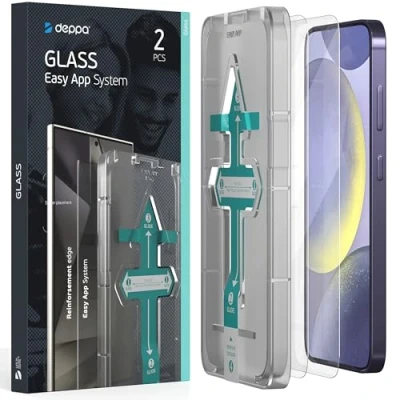 Bild av Deppa 2 stycken Härdat Glas för Samsung Galaxy S24 (6,2&#039;) Kompatibel Med Fingeravtrycks ID Full Täckning Enkel Installationssats [Videoguide] Skärmskydd Glasfilm