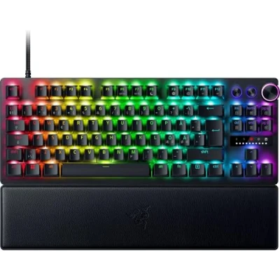 Bild av Razer Huntsman V3 Pro Tenkyless TKL Analogt optiskt tangentbord för esport Snap Tap &amp; Rapid Trigger (snabba inbyggda justeringar, multifunktionell digital ratt) SE Layout Svart