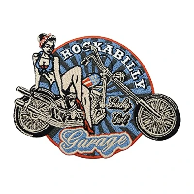 Bild av Finally Home Retro rockabilly 80 tals biker patch att stryka på Vintage motorcykel kåpa lappar, USA rygglapp, motorcykeljacka gammal skola tygmärke för lädervästar